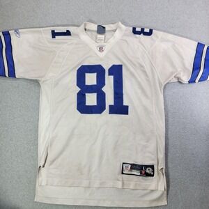 Dallas Cowboys Football Jersey Mens Large White Terrell Owens NFL Reebok 81
